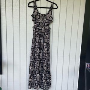 Unique Feathers Cut out Maxi Dress Women’s S/M